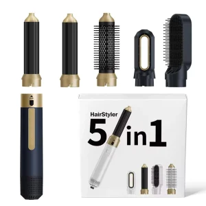 5 1 High-Speed Ionic Electric Hair Brush Set Detachable Hair Comb Travel Hair Dryer Curler for Household Use Made Plastic