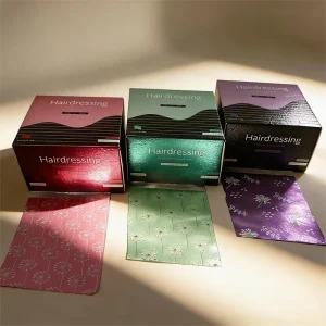 5/6/9/12*11 Inches Custom Pop up Foil Sheets Hairdressing Aluminium Foil Sheets with Color Printing Pop up Color Box