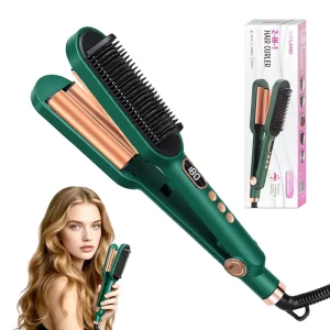 5 Level Heat Adjustable Electric Hair Curler Damage Free Portable Curling Iron Anti Scald Versatile Hair Straightener Brush