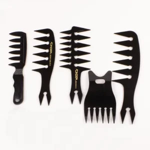 5 Pcs Hairdressing Stylist Combs Anti static Detangler Comb Barber Styling Tool Hair Brush Woman Men Set Comb