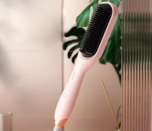 5 Temp Settings Hair Straightener Iron 20s Fast Heating Hair Straightening Brush with Built in Comb