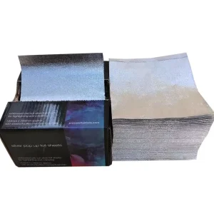 5 X11 Inch Food Grade Hairdressing Hair Foil Pop up 500 Foil Sheets for Highlighting with Orange Peel Embossing