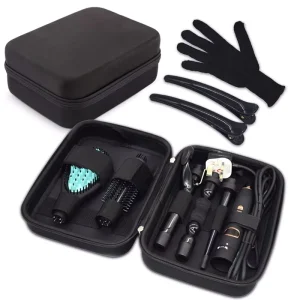 5 in 1 Ceramic Hair Straightening Brush & Curling Hair Wand Set