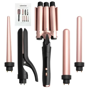 5 in 1 Electric Hair Styler Set Multi Kit Interchangeable Wand with Multiple Head Curling Iron Styling Tong and Curler