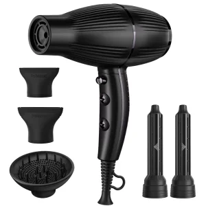 5 in 1 High Speed Strong Wind Hair Dryer Curler Professional Leafless Hairdryer Set With Hair Curling Wand for Hairstyling