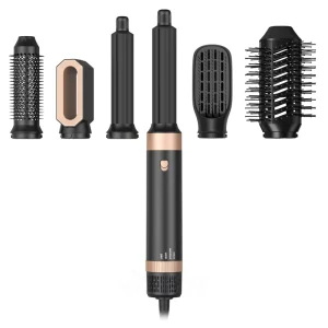 5 in 1 Home Hair Styler Fast Beauty Straightener Comb Curler Hot Air Brush Multi Styling Tools