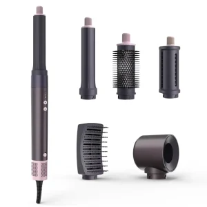 5 in 1 Ionic Multi-Styler Hair Tool Brushless Motor Hot Air Comb Brush for Curling Straightening & Drying