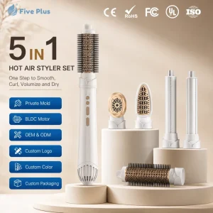 5 in 1 Multi Function Hair Styler OEM Blow Dryer Straightener Curler with Ionic Feature for Salon