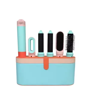5 in 1 Professional Hair Multi Styler Blow Dryer Brush Hot Air Comb Curling Iron Straightener Styling Tools With Leather Case