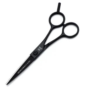 5.5 Inch Japan 440C Black Finishing Shaped Scissors Fashion Design Beauty Barber Scissors Flat Hairdressing Scissors HS 873
