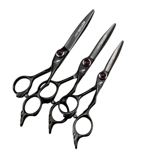 50-inch Small Three Colors Optional Hairdressing Scissors Straight Serrated Thinning Shears Salon Exclusive Foreign