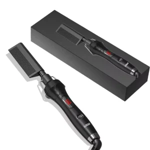 500 Degrees Heated Hot Combs Private Label Fast Hair Straightener Pressing Electric Hot Comb