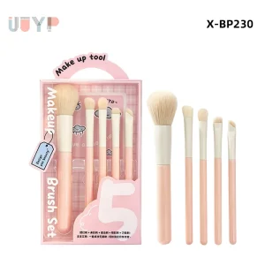 5Pcs Makeup Brush Set Synthetic Hair Private Label Luxury Cream Color Blush Eyeshadow Cute Soft Makeup Tools