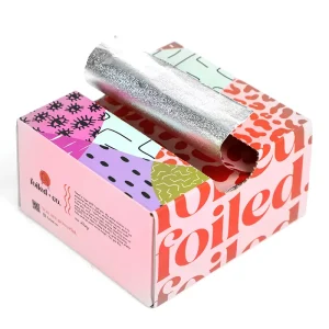 5x11inch Custom Print Pre Cut Hair Coloring Foils 500 Sheet 5×10.75 Pop up Hairdressing Foil for Highlighting