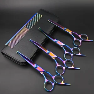 6 Inch Stainless Steel Hair Scissors Set Professional Cutting Shears