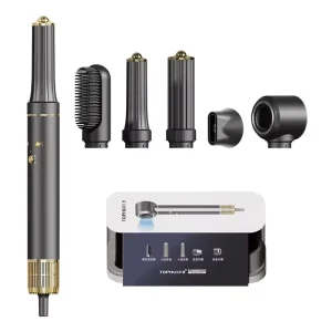 6 in 1 Curling Wand Set for Women Fast Heating Hair Wand Curler in All Hair Type Curling Iron 3S Instant Heat Iron Curling