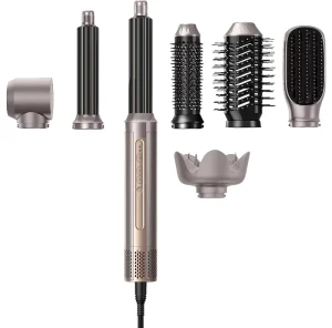 6 in 1 Hair Styling Brush Multifunction Hair Straightener Volumizing Curling Comb for Daily Salon Styling
