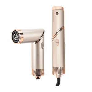 6 in 1 Metal Professional Hair Styling Blow Tools Set Foldable Hair Dryer Brush Straightener Hot Comb Hair Curler for Home Salon