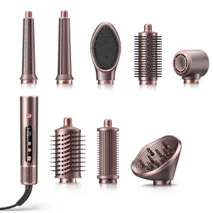 6 in 1 Multi Styler Hair Dryer Brush Negative Ionic Blow Dryer Straightener Curler Styling Comb Professional Salon Tool