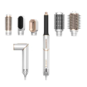6 in 1 Professional Hair Styling Blow Tools Set Foldable Hair Dryer Brush Straightener Hot Comb Hair Curler for Home Salon