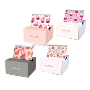 6 x 11 Inches Custom Pop Up Foil Sheets Hairdressing Aluminium Foil Sheets with Color Printing Pop Up Color Box