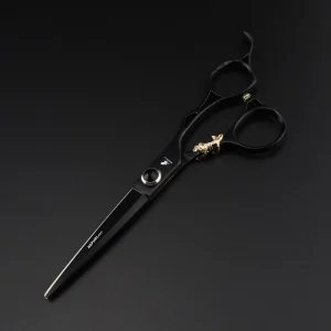 6.0 Inch Black Beauty Barber Hair Scissor First grade Quality Hairdressing Scissors Straight Easy to Cut HS 043