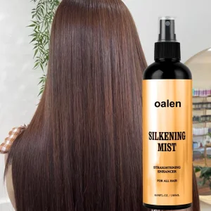 6.09oz Large Silkening Mist Hair Spray Anti Frizz Hair Smoothing with Heat Protectant Treatment for Glassy Smooth