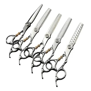 60-inch Bamboo Handle Bright Colored Flat Cutting Scissors Hairdressing Barbers Shears Made in China
