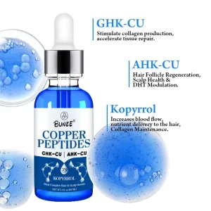 60ml GHK CU Hair Growth Serum Prevent Hair Loss Treatment Fast Grows Nourish Damaged Fall Rosemary Hair Essential Oil