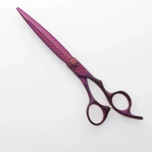 7 Inch Hair Scissors with VG10 Stainless Steel and Titanium Blade Straight Type for Hairdressers and Beauty Professionals
