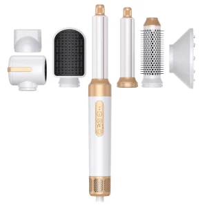 7 in 1 Multifunctional Hot Air Styler Hair Brush Ionic Conditioning Fast Drying Curling Straightening for Salon Home Use