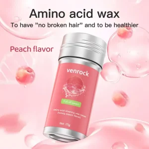 75g Hair Wax Stick Honey Peach Scent Anti Frizz Flyaway Hair Finishing Stick for All Hair Types Long Lasting Styling