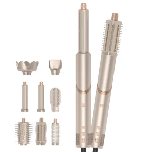 8 1 Interchangeable Multi Styler Set Hair Curler Flat Iron Curling Wand Brush Straightening Drying Styling Tool for French