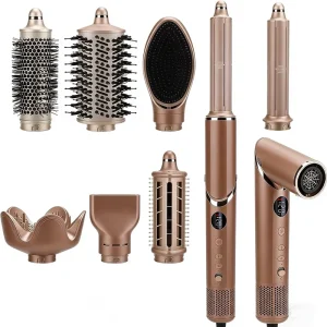 8 in 1 Hair Tools Professional High Speed Multi Styler Hot Air Brush and Dryer for Fast Drying Straightening