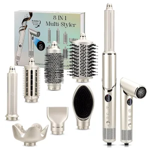 8 in 1 Multi Functional Hair Styler Multi Styler Hair Curler Hair Dryer Brush Ionic Hot Air Styling Tool Professional Salon Use