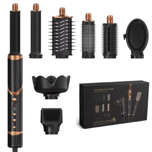 8 in 1 Multi Styling Tools Hot Air Brush One Step Blowout Hair Straightener Curler 5 in 1 Hair Dryer Brush Multi Styler