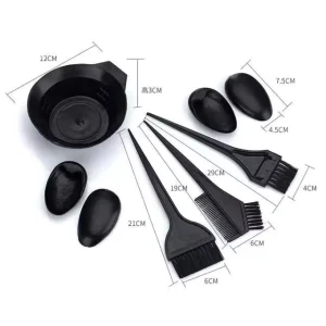 8pcs Disposable Multi Purpose Hair Styling Tools Kit Salon Barber Hair Coloring Tools with Plastic Handle Includes Brush Bowl