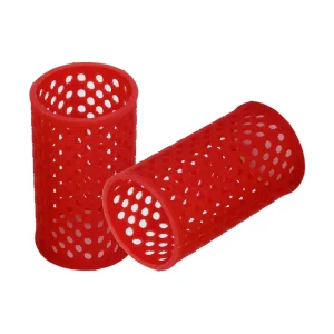 8pcs Large Size DIY Hair Curling Tools Red 1 1 2 Inches Mesh Roller