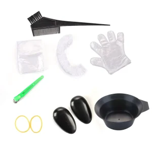 8pcs Multi Purpose Disposable Barber Styling Tools Kit with Brush and Bowl for Salon Use Dyeing