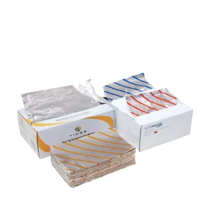 9″* 10.75” Pop up Foil Sheets Hairdressing Aluminium Foil Sheets with Color Printing Pop up Color Box Food Grade Soft Embossed