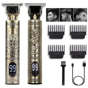 ABS Professional Hair Clippers for Men Electric Haircut Kit Hair Trimmer Grooming Waterproof Rechargeable Close Cutting T Blade
