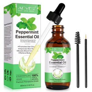 ALIVER Natural Organic Hair Essential Oil Advanced Peppermint Essential Oil for Promotes Hair Growth