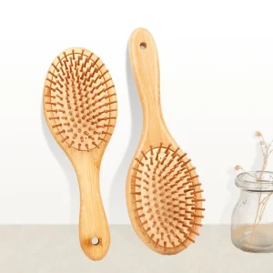 Abeis Bamboo Air Cushion Comb Model 37 Anti static for Hairdressing & Head Massage Hair Brush