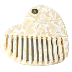 Acetate Portable Heart Shaped Mirror Comb Simple Hair Retro Cute Portable