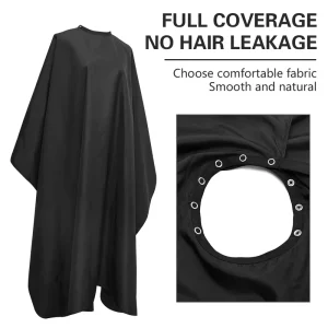 Adjustable Snap Button Hairdressing Cape for Comfortable Full Coverage