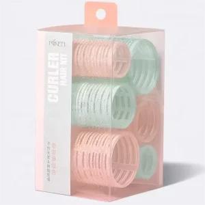 All Hair Types Reusable Salon Hair Styling Tools Multi Color Self Grip Cling Nylon Plastic Hair Roller Curler Set