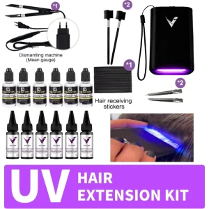 All in One Hair Extension Tool Kit for Micro Rings Tape and Keratin Methods