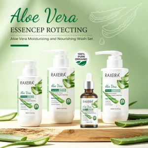 Aloe Vera Hair Care Sets (new) for Salon Repair Hair Serum Anti dandruff Shampoo and Conditioner Hair Care Sets
