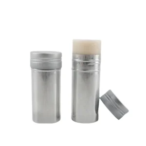 Aluminium Stick Cylinder Hair Wax Box with Plastic Push up Plug 75g Strong Hold Hair Styling Bottle Packaging