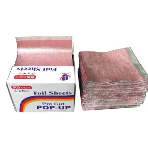 Aluminum Foil Hair Coloring Paper Embossed Pop up Sheets in Pink Salon Hairdressing Size 5inch * 11inch